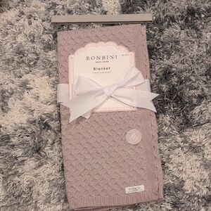 Bonbini New York Knit Blanket in Mauve
